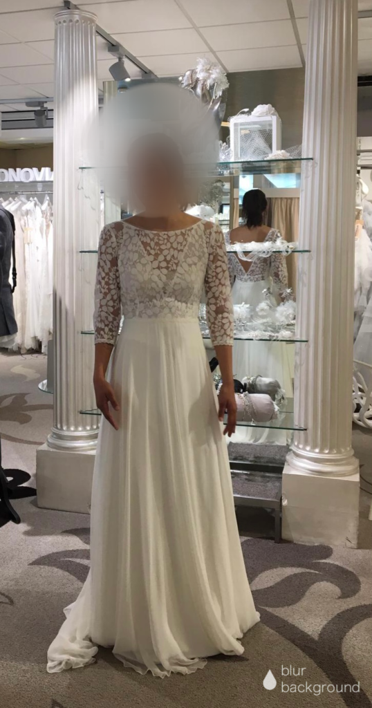 Luxuriöses Kleid Vindress Ivory Regular Long V-Ausschnitt Neu (unverändert) Natural Size 34