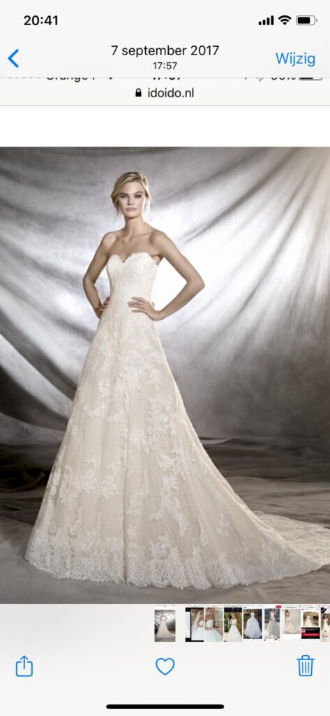 Precious dress Vindress White Regular Long Strapless New (Un-Altered) Natural Size 38