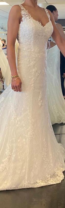 Beautiful wedding dress Vindress Ivory Regular Long V-neck New (Un-Altered) Natural Size 36