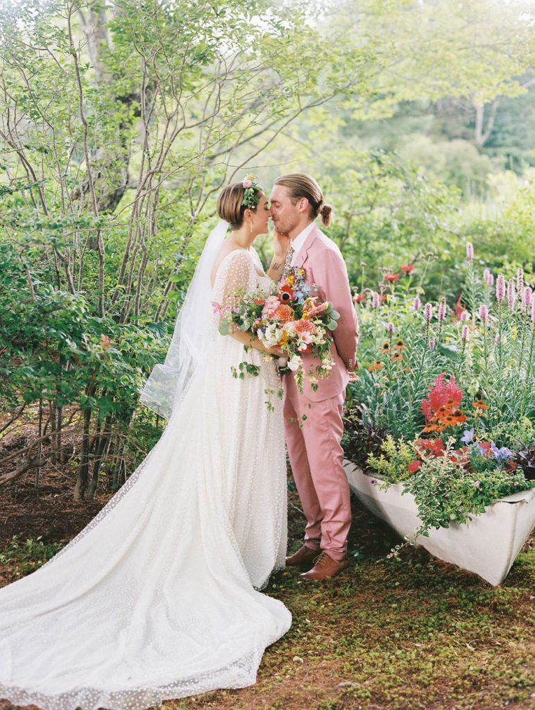 Whimsical vintage-inspired lakeside summer wedding