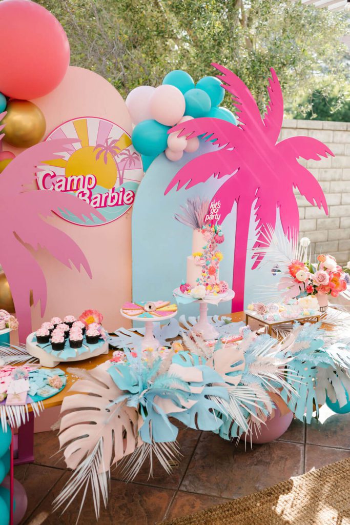 Camp Barbie birthday party “sleep under”