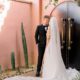Glam black and pink Sands Hotel Palm Springs wedding with the cutest flower girls